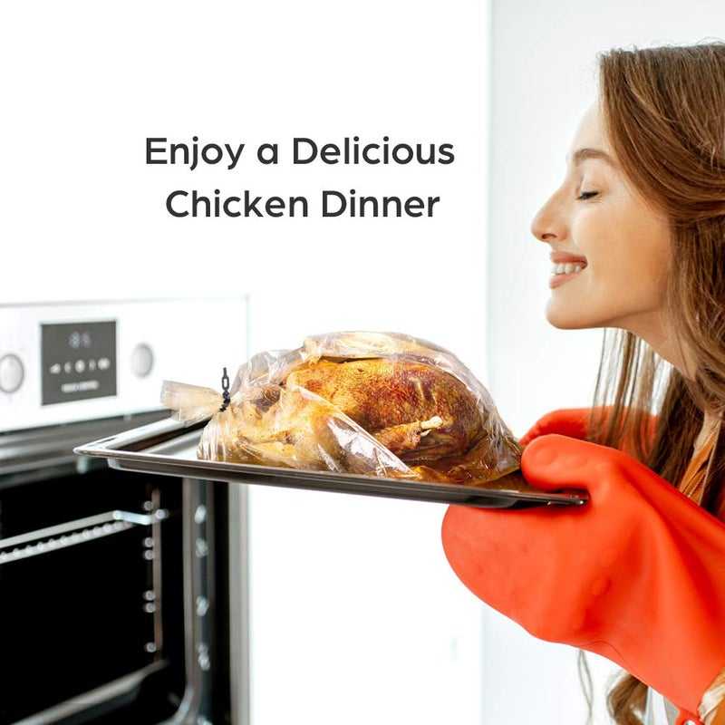WRAPOK Oven Cooking Bags Large Size Turkey Roasting Baking Bag For Meats Ham Ribs Poultry Seafood, 21.6 x 23.6 Inch - 10 Bags Total(Pack of 1) - Image 4